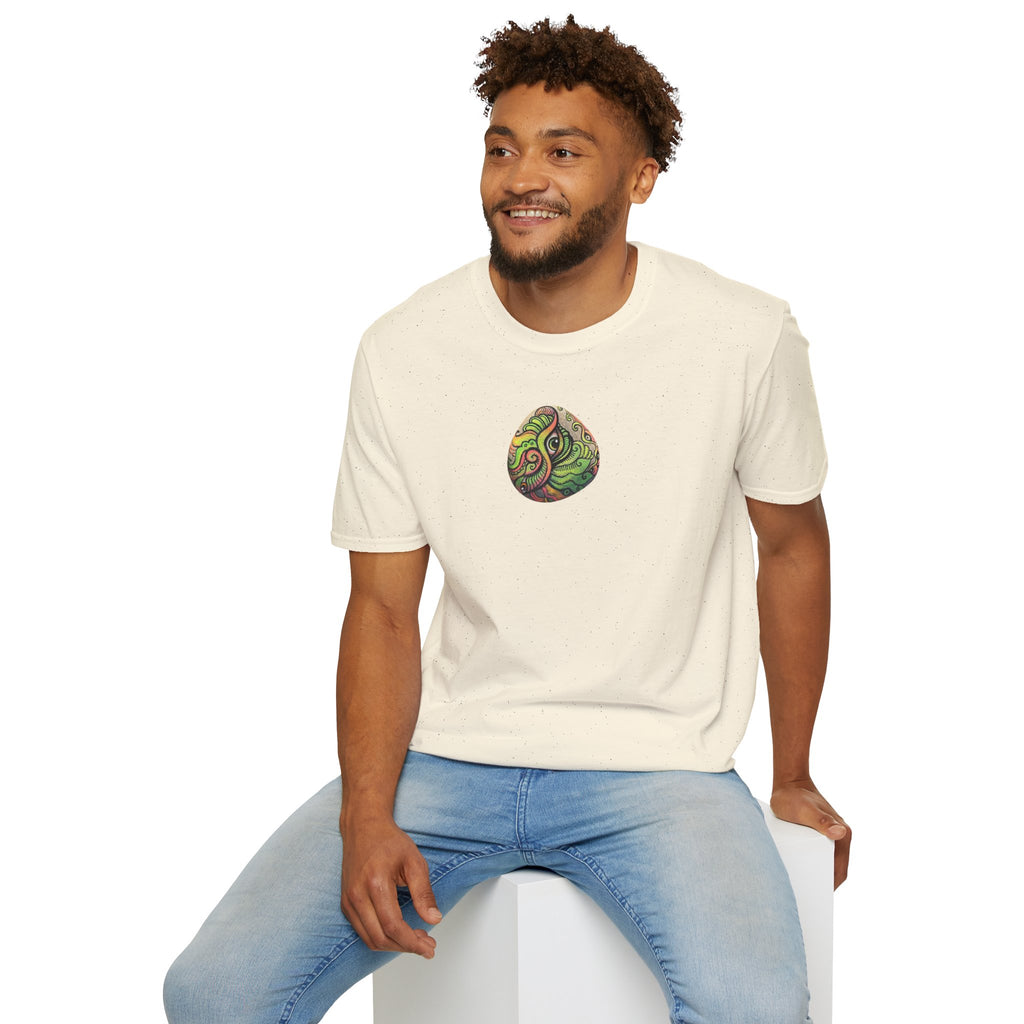 Psychedelic Green Mandala T-Shirt — Abstract Tribal Circle Art Tee #h84210