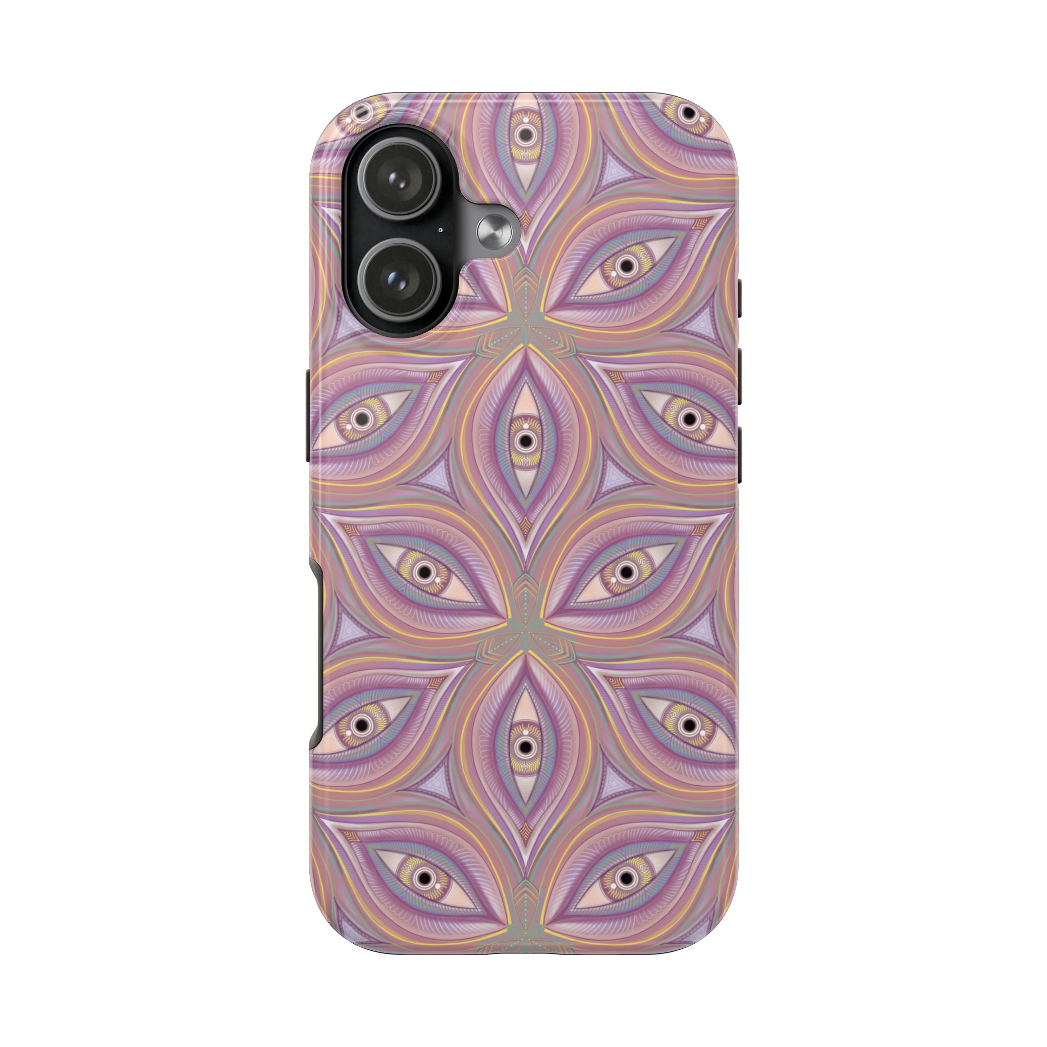 All-Seeing Eye Pattern Tough Phone Case | Psychedelic Purple Geometric