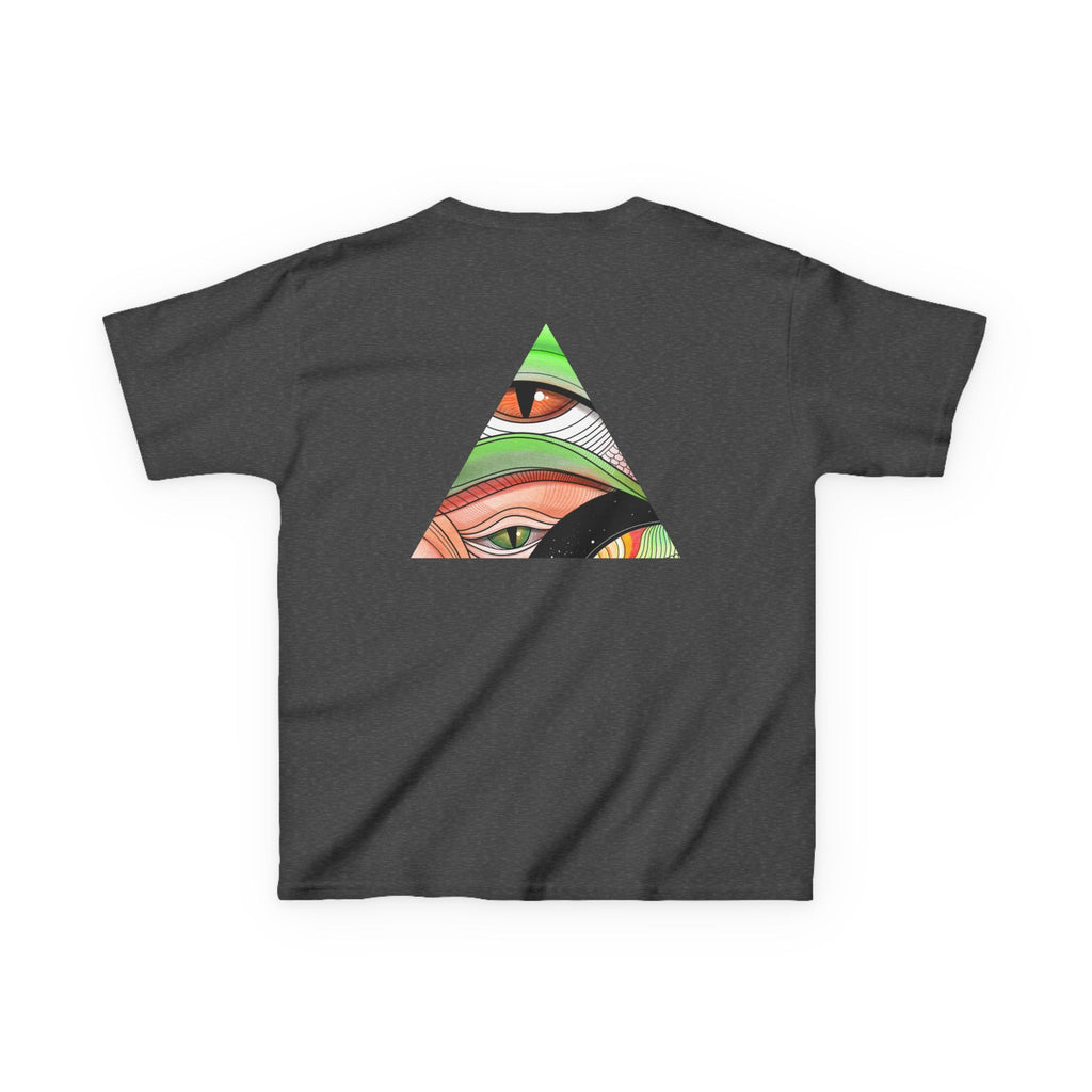 Abstract Eye Pattern Kids Tee | Geometric Star & Triangle Art