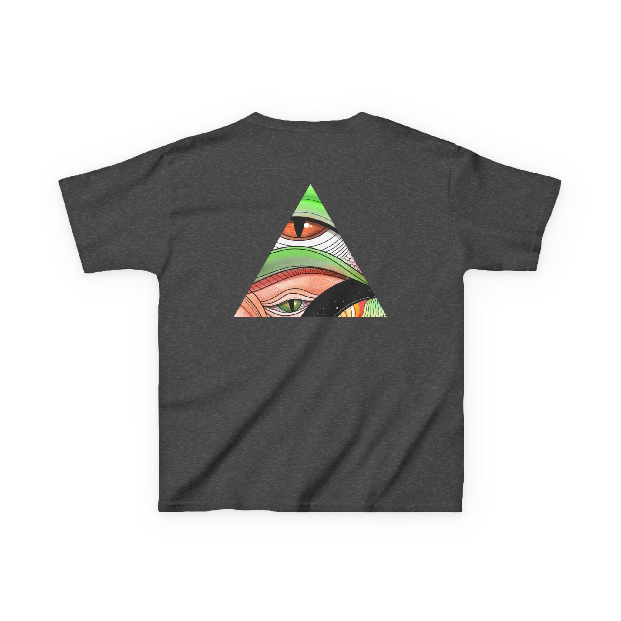 Abstract Eye Pattern Kids Tee | Geometric Star & Triangle Art