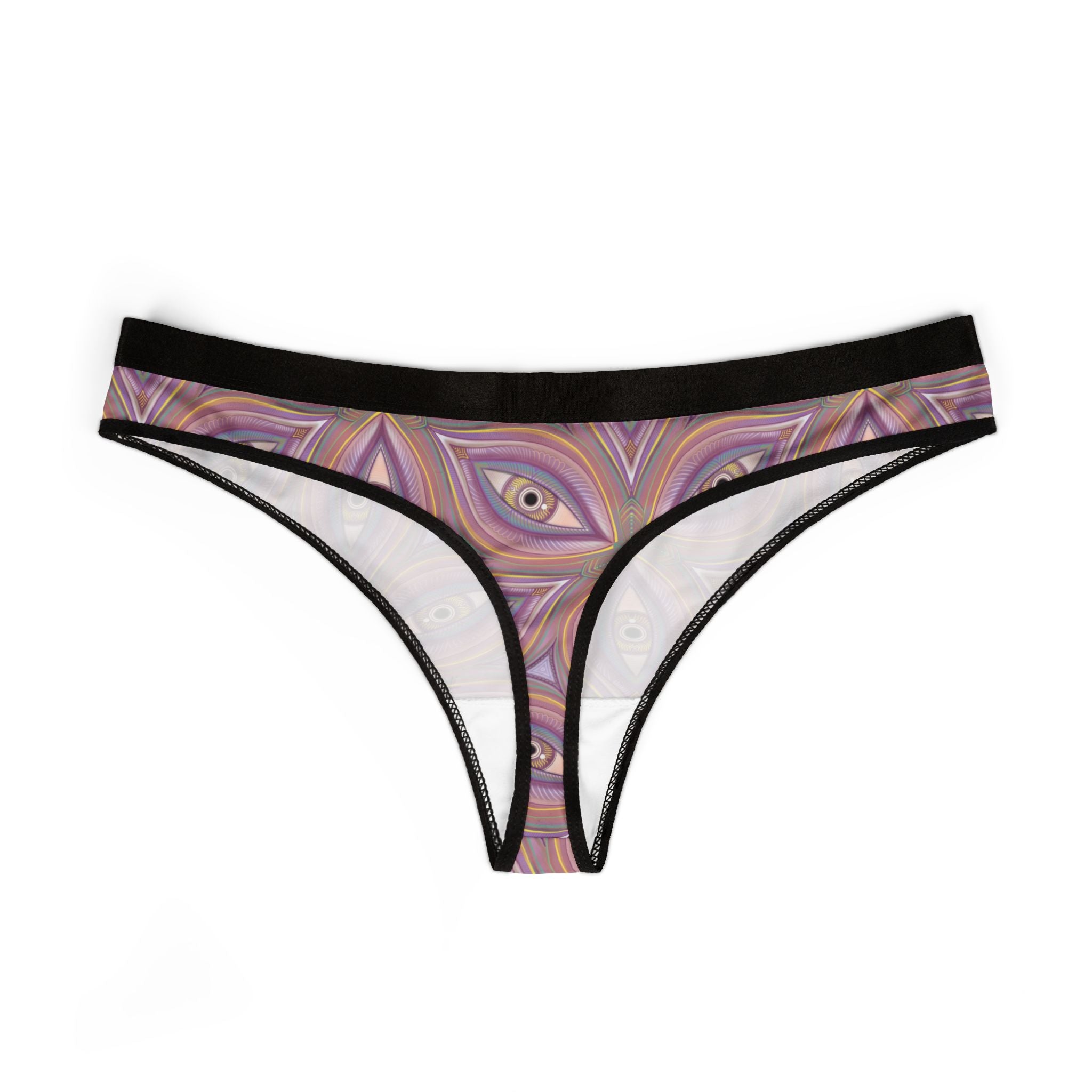 Red Flame Pattern Women's Thong – Bold All-Over Print Lingerie #t11