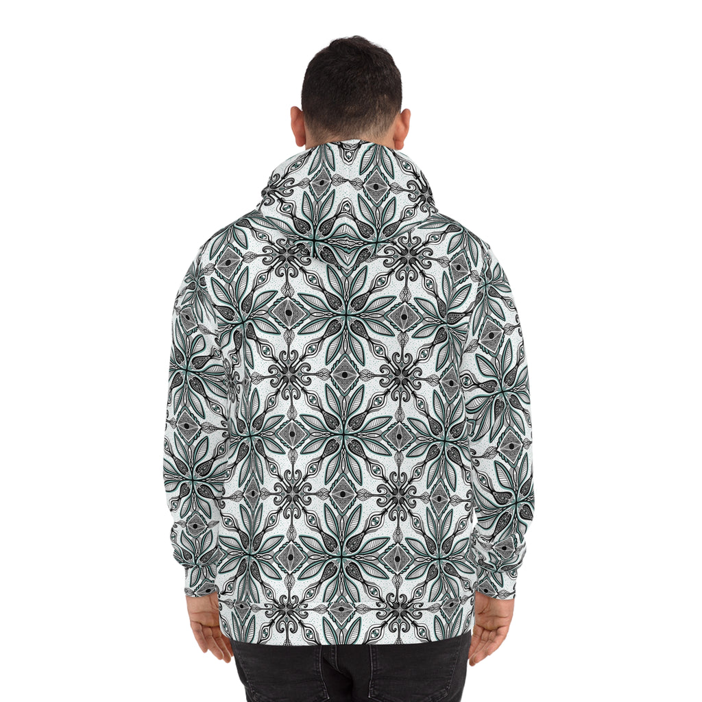 Floral Geometric All-Over-Print Hoodie #y987646