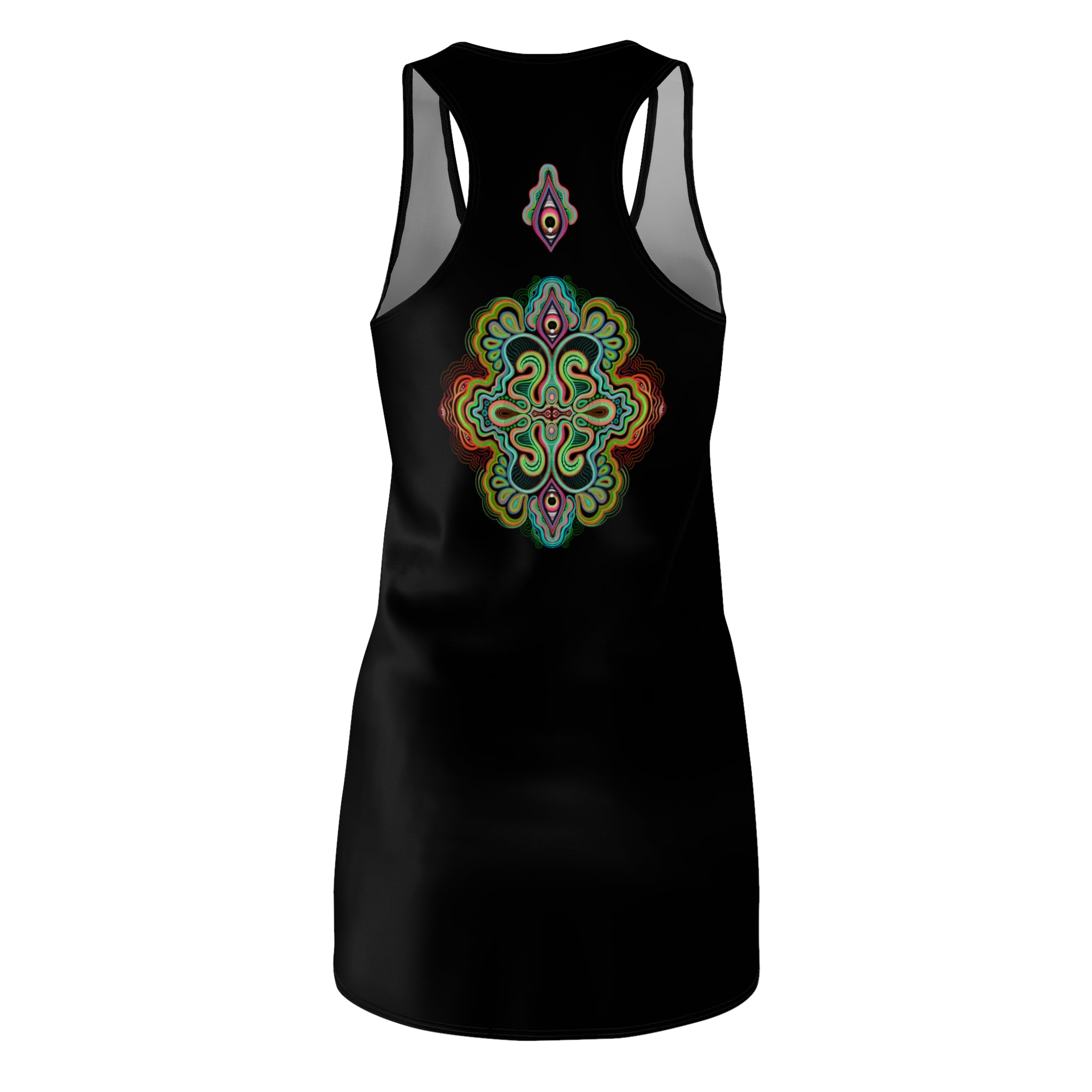 Racerback Dress — Psychedelic Neon Mandala Print  #rd2