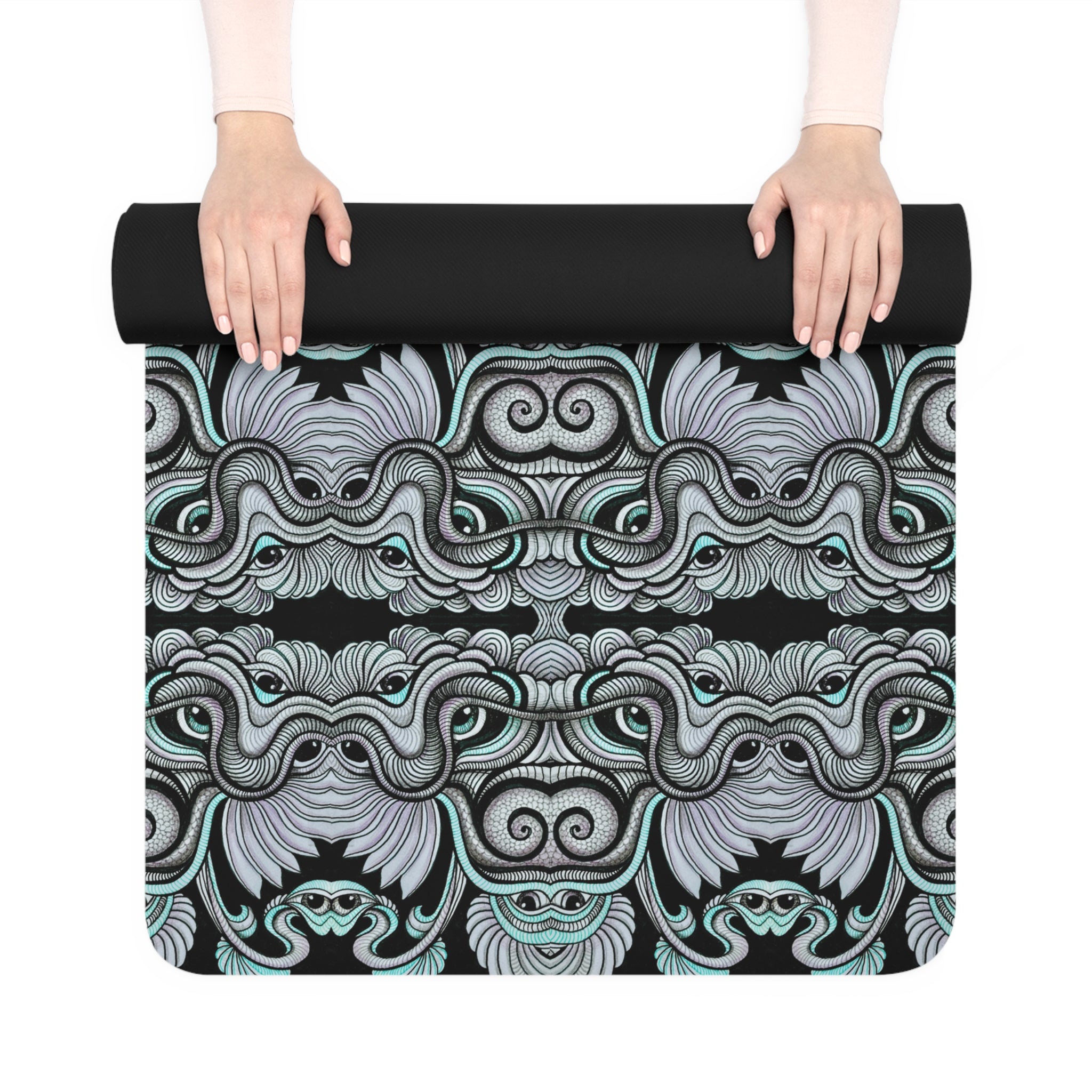 Mandala Forest Rubber Yoga Mat — Non-Slip Eco Exercise Mat. # ym1