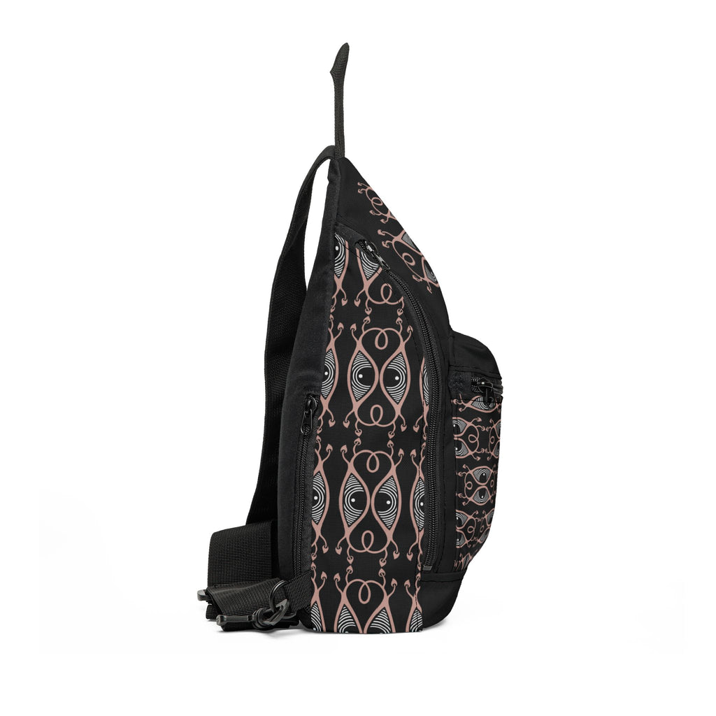 Eye Motif Sling Bag – Boho Tribal Crossbody for Everyday Travel #s257753