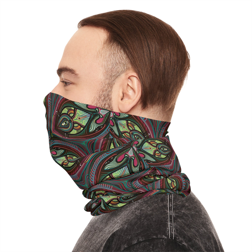 Bohemian Floral Mandala Neck Gaiter — Lightweight Patterned Face Scarf #fg8750