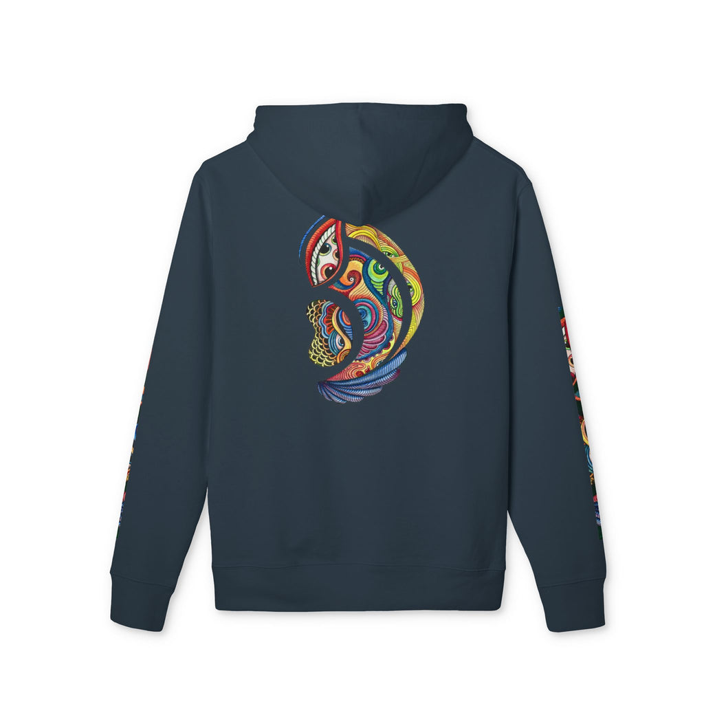 Graphic Hoodie — Colorful Psychedelic Lip & Swirl Design #h4334