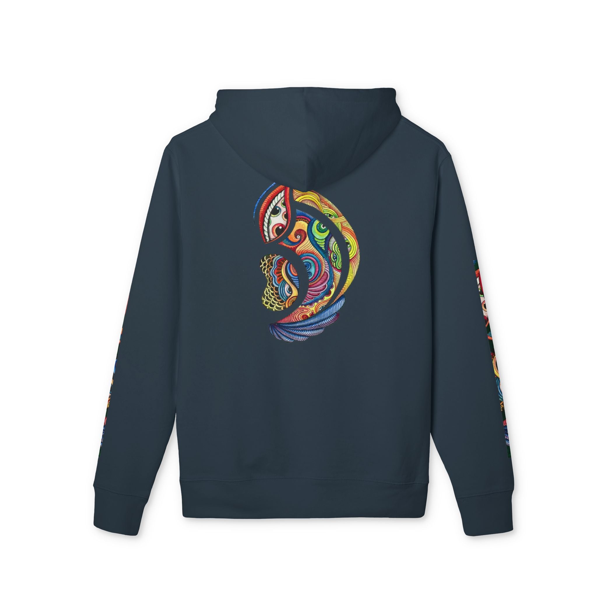 Graphic Hoodie — Colorful Psychedelic Lip & Swirl Design #h4334