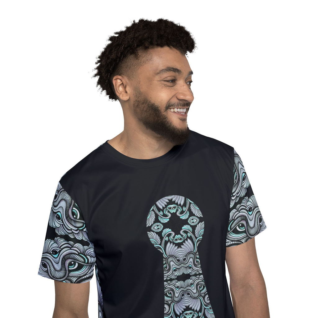 Men's Sports Jersey — Keyhole Mandala All-Over Print Athletic Tee #kma21
