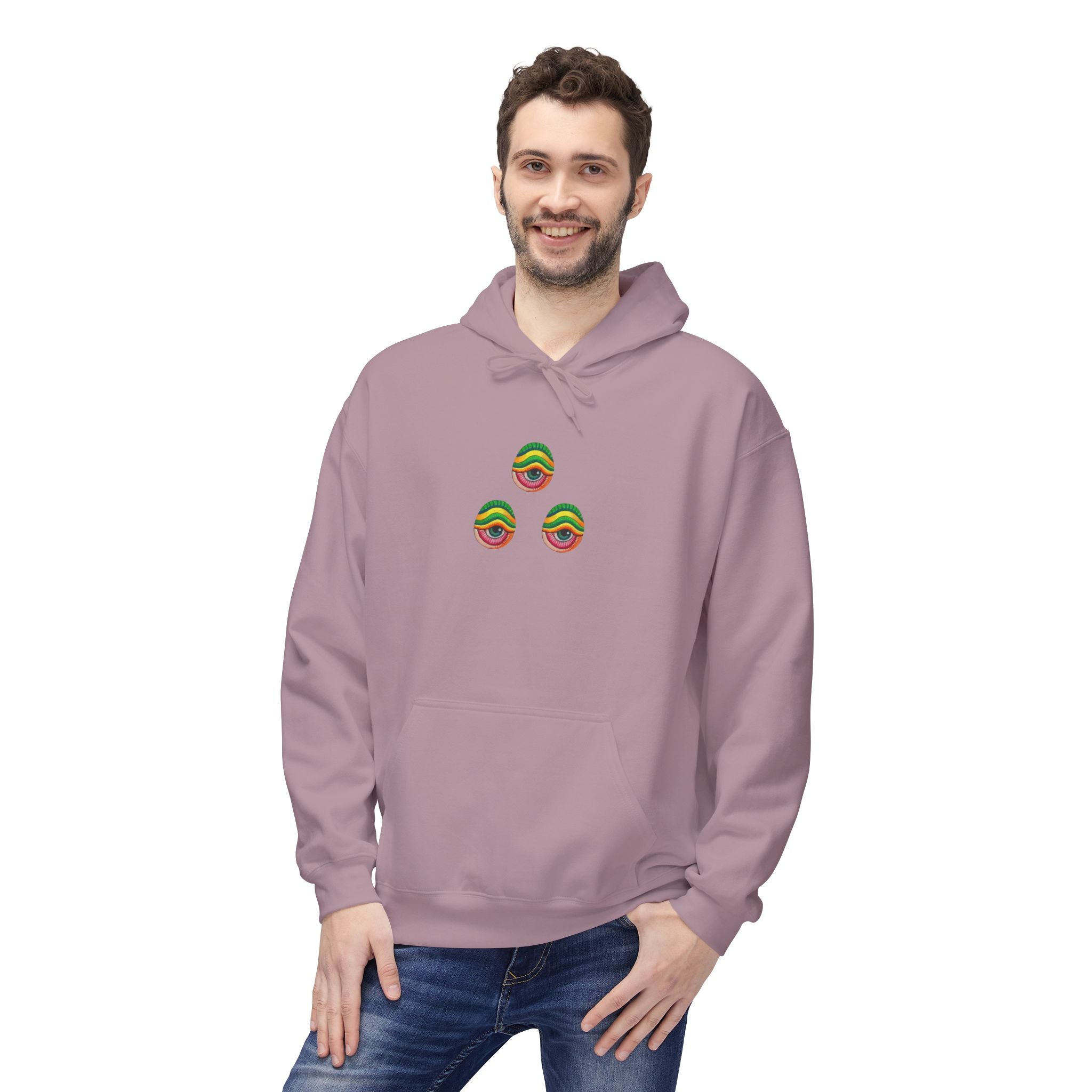 Psychedelic Swirl Hoodie — Colorful Abstract Apple Graphic #j64298