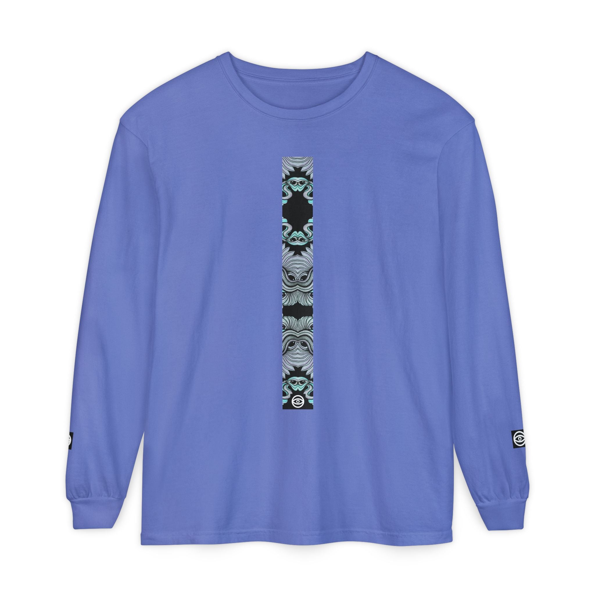 Men's/Women's Long Sleeve T-Shirt — Vertical Geometric Stripe Graphic #kjgd64258