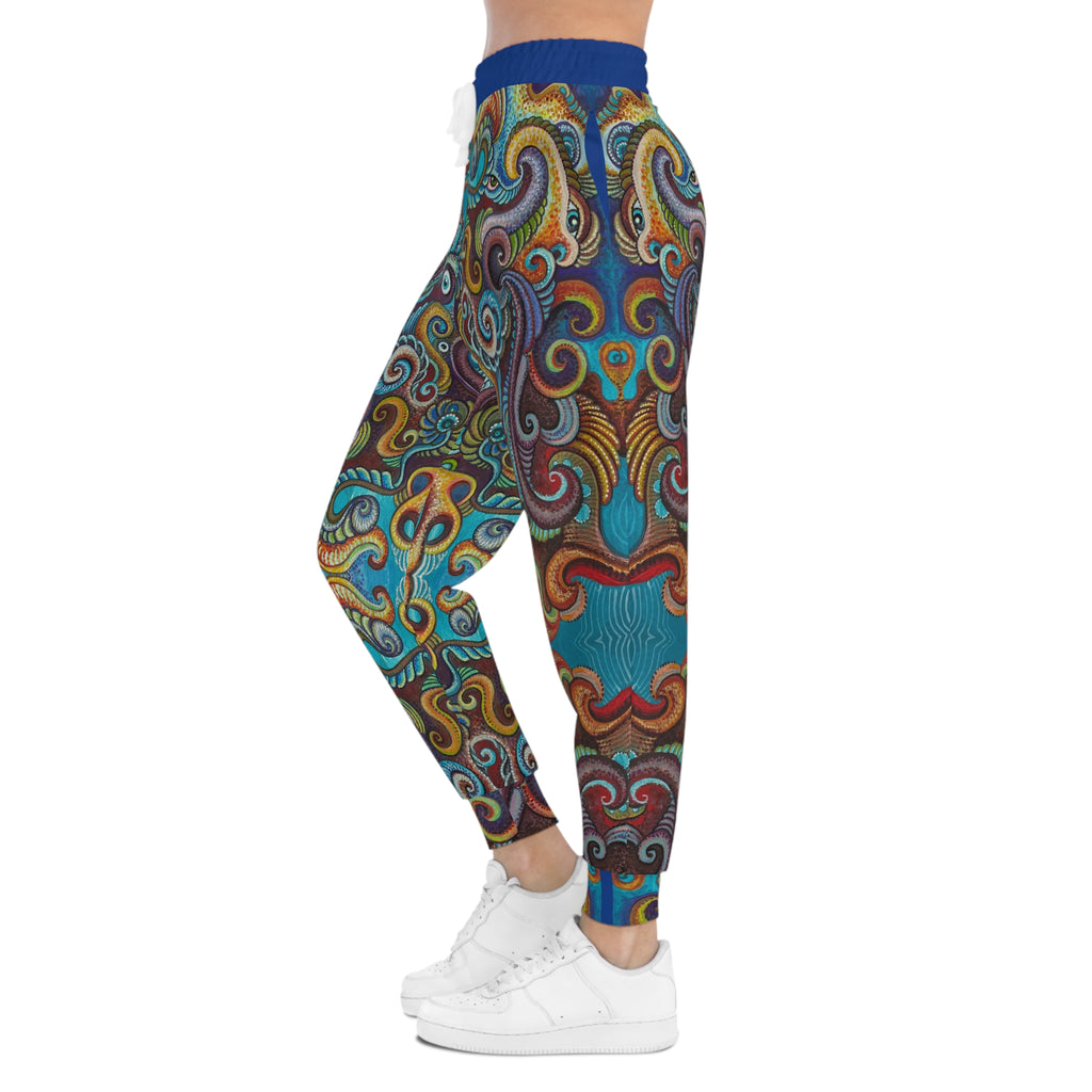 Psychedelic Swirl Athletic Joggers – Colorful Abstract AOP Track Pants #aj343