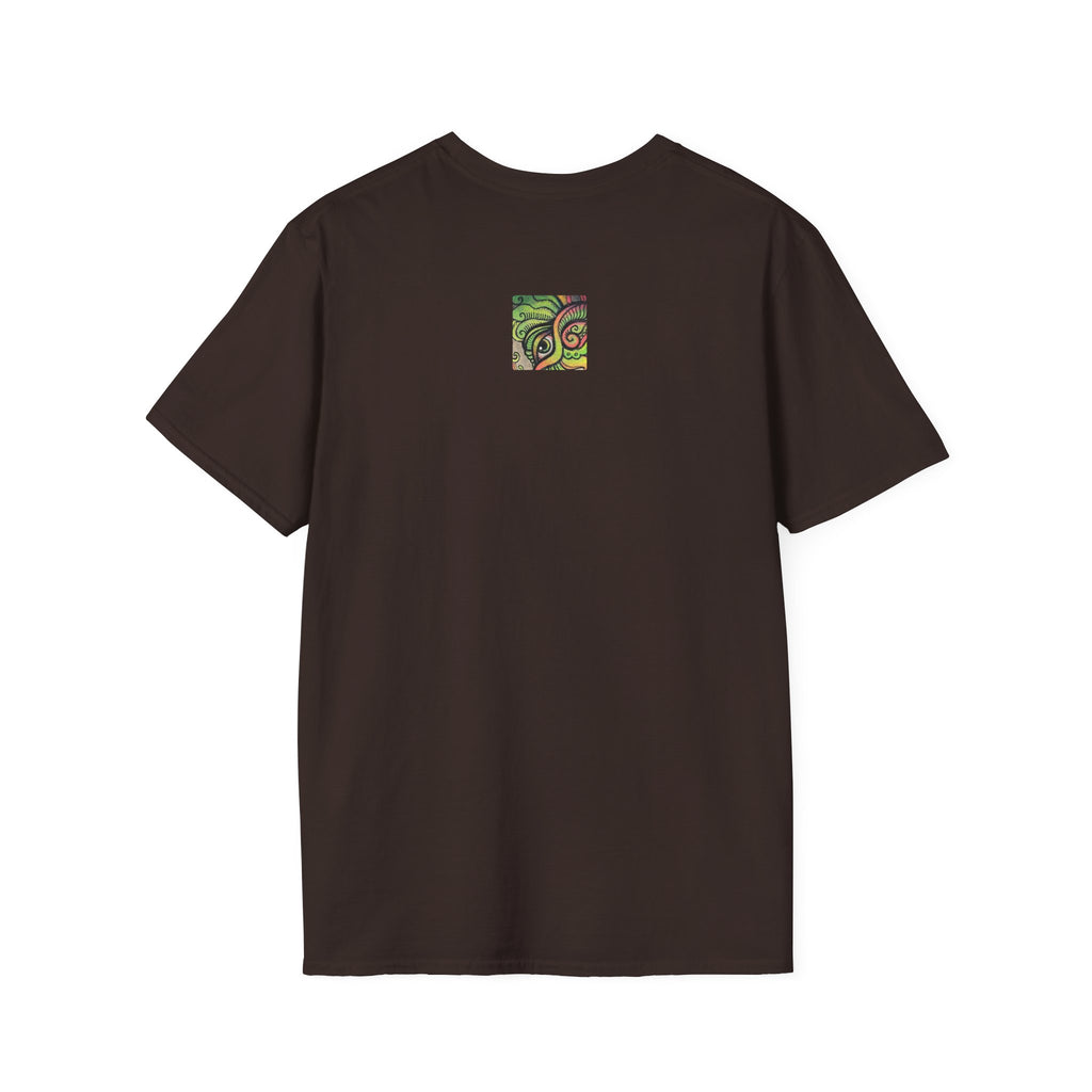 Psychedelic Green Mandala T-Shirt — Abstract Tribal Circle Art Tee #h84210