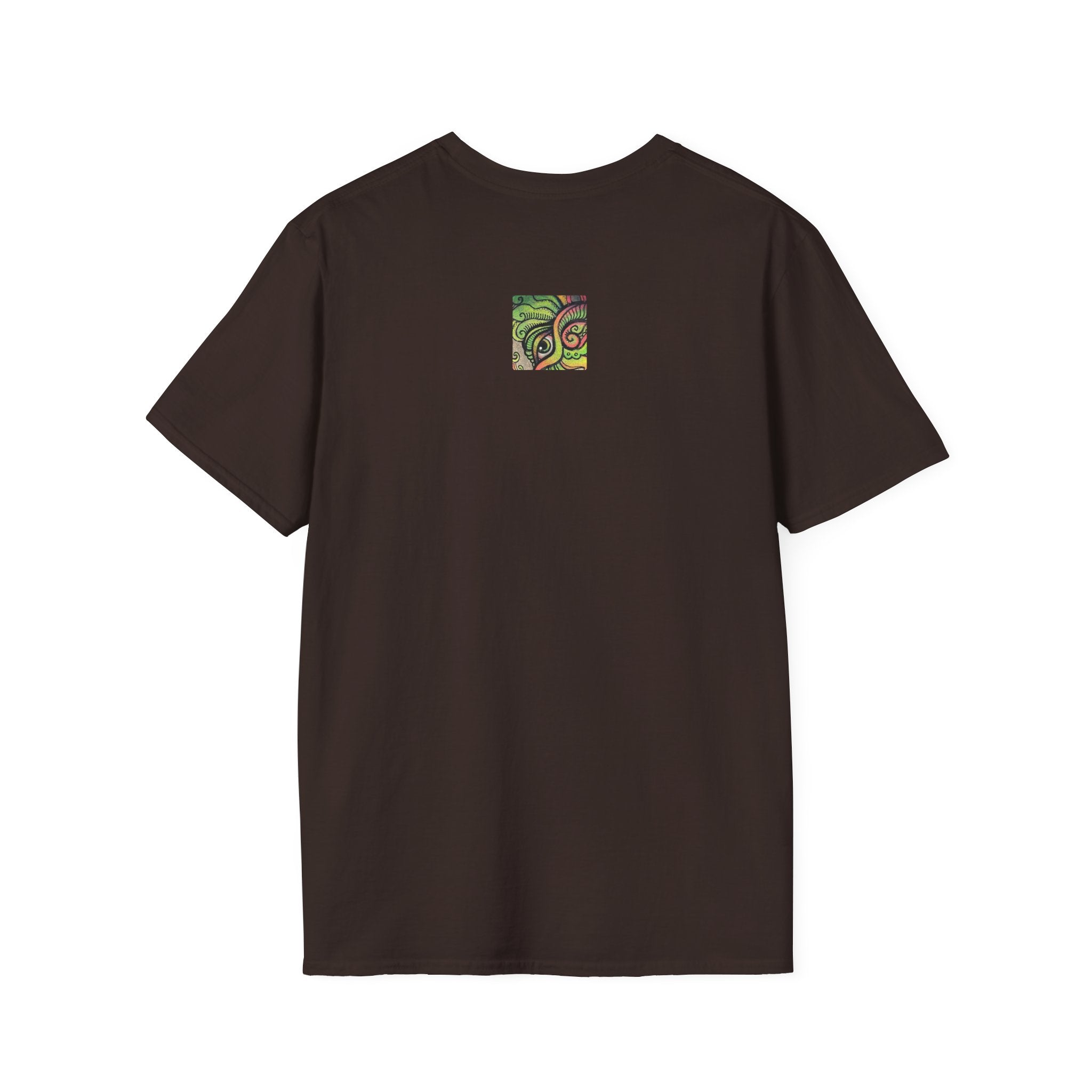 Psychedelic Green Mandala T-Shirt — Abstract Tribal Circle Art Tee #h84210