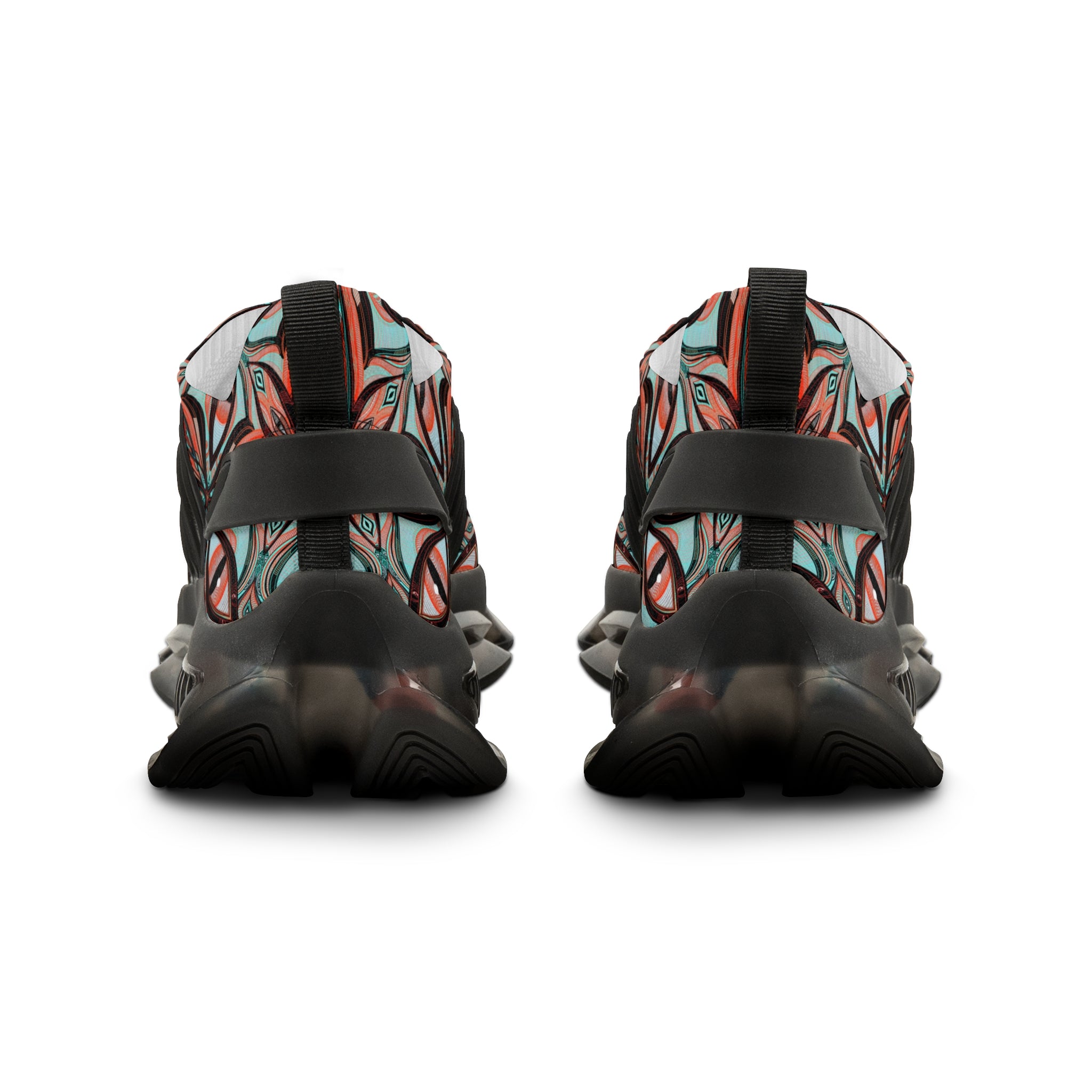 Men's Mesh Sneakers — Retro Geometric Pattern Athletic Shoes #gf75308