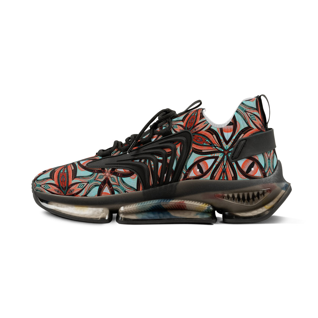 Men's Mesh Sneakers — Retro Geometric Pattern Athletic Shoes #gf75308