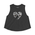 Heart Mandala Crop Top — Intricate Black & White Boho Love Tank #f97546