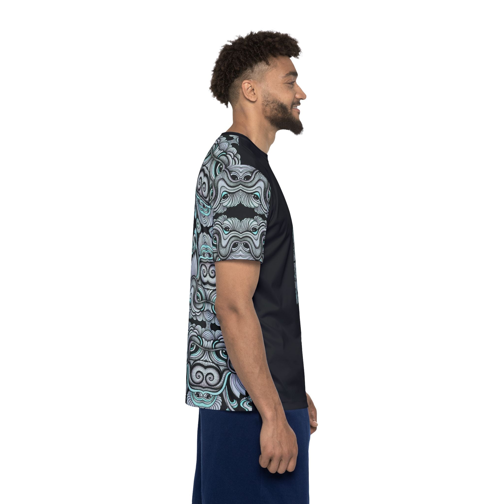 Men's Sports Jersey — Keyhole Mandala All-Over Print Athletic Tee #kma21