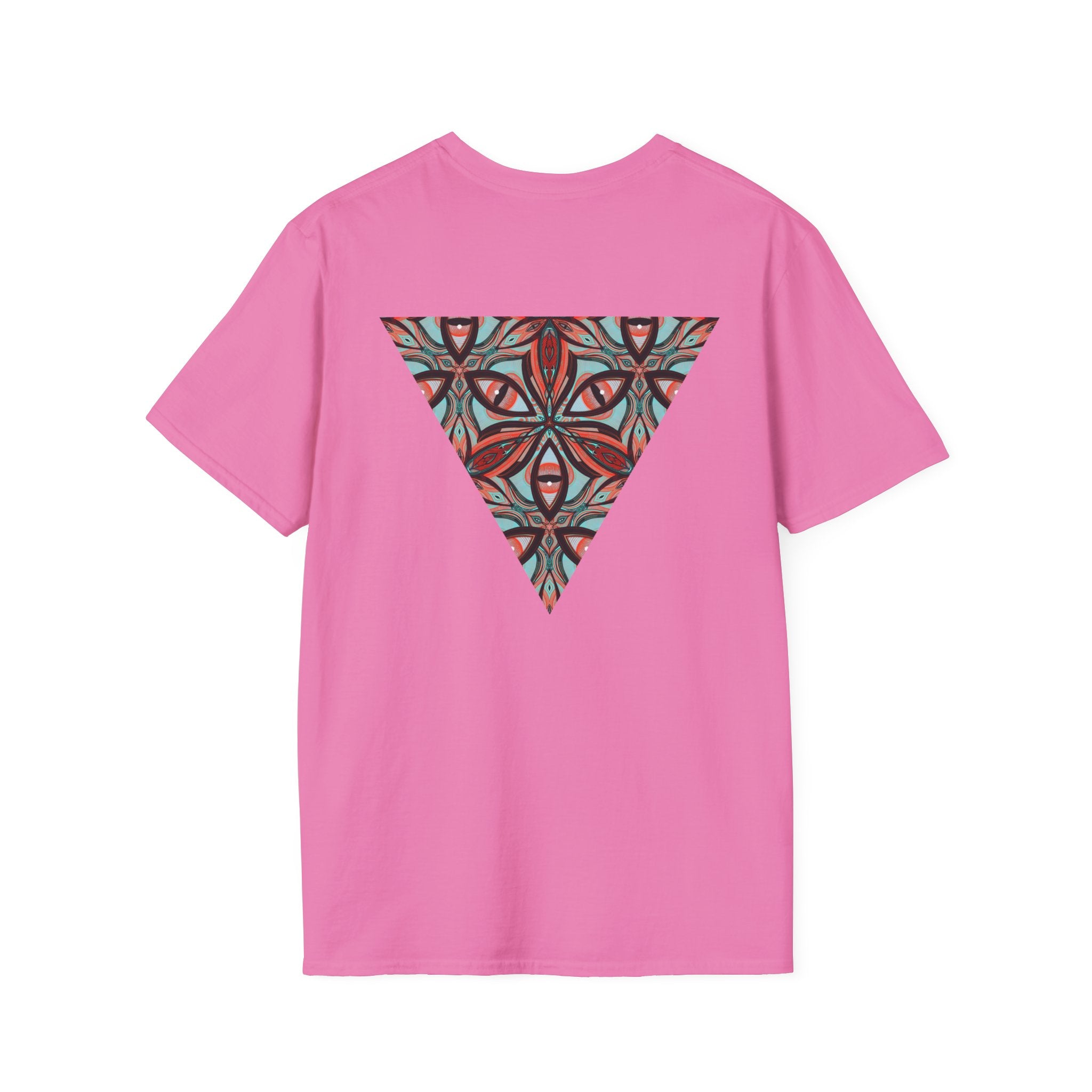 Geometric Tribal Pattern T-Shirt | Kaleidoscope Triangle Eye Motif