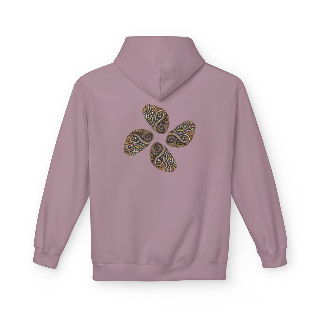 Leaf Pattern Hoodie — Boho Tribal Feather Design Pullover #f8635678