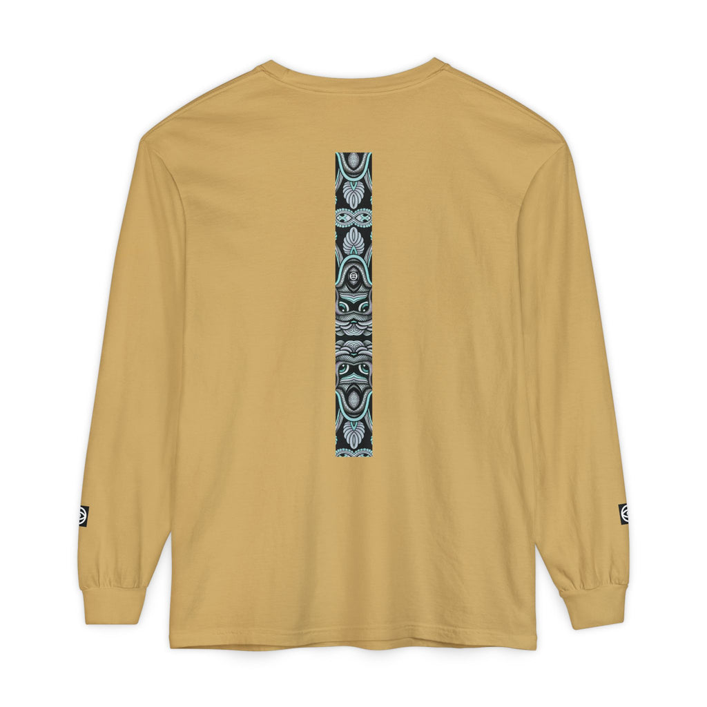 Men's/Women's Long Sleeve T-Shirt — Vertical Geometric Stripe Graphic #kjgd64258