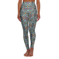 High-Waist Psychedelic Pattern Yoga Leggings — Vibrant Abstract AOP #g974322