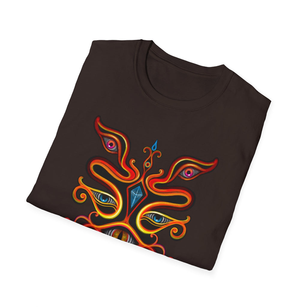 Mystic Eye Tribal T-Shirt — Psychedelic Symmetry Graphic Tee #y993738