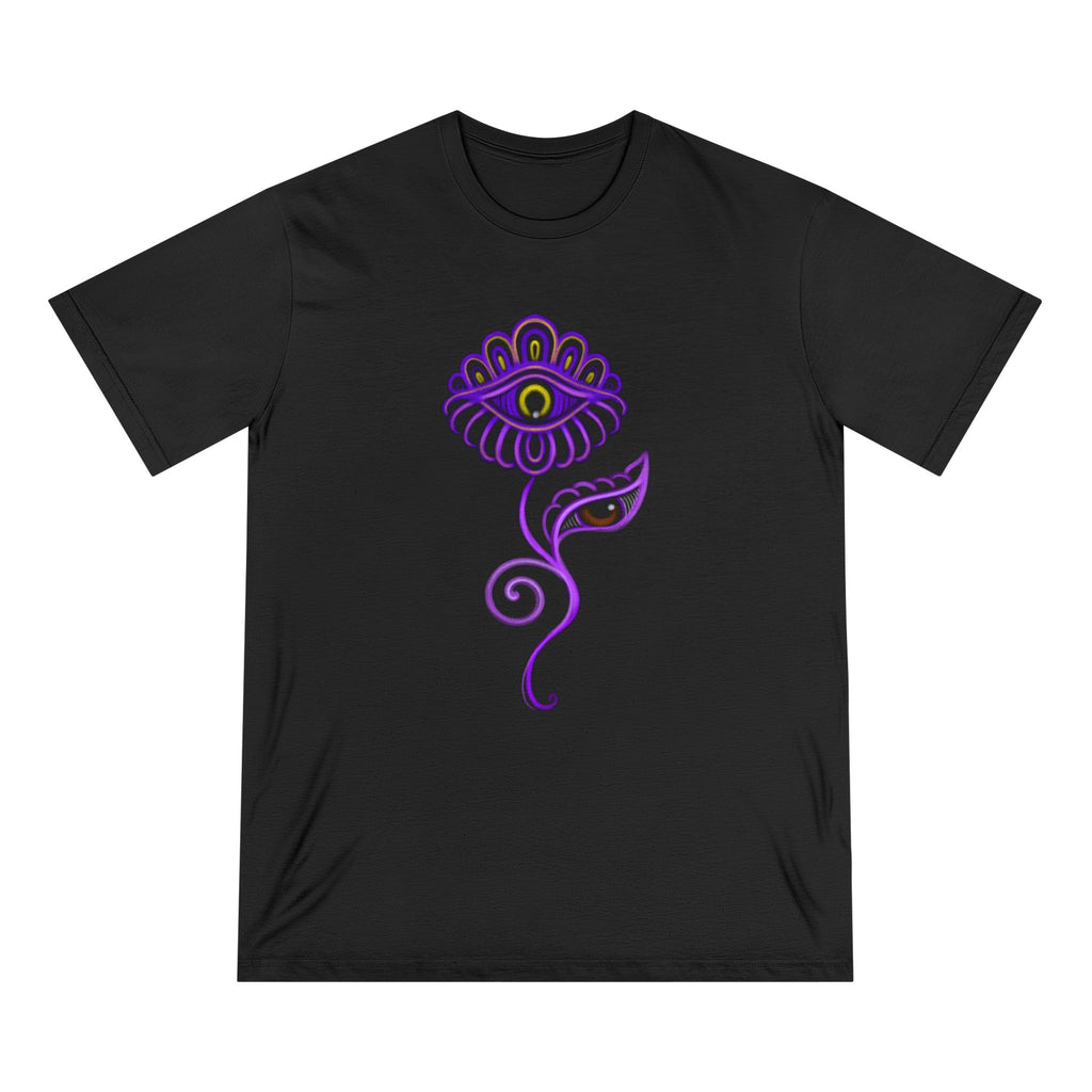 Mystic Eye Flower T-Shirt — Purple Spiritual Graphic Tee #ms2