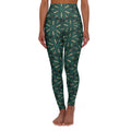 High-Waist Green Mandala Yoga Leggings – All-Over Print. #dfhj235778