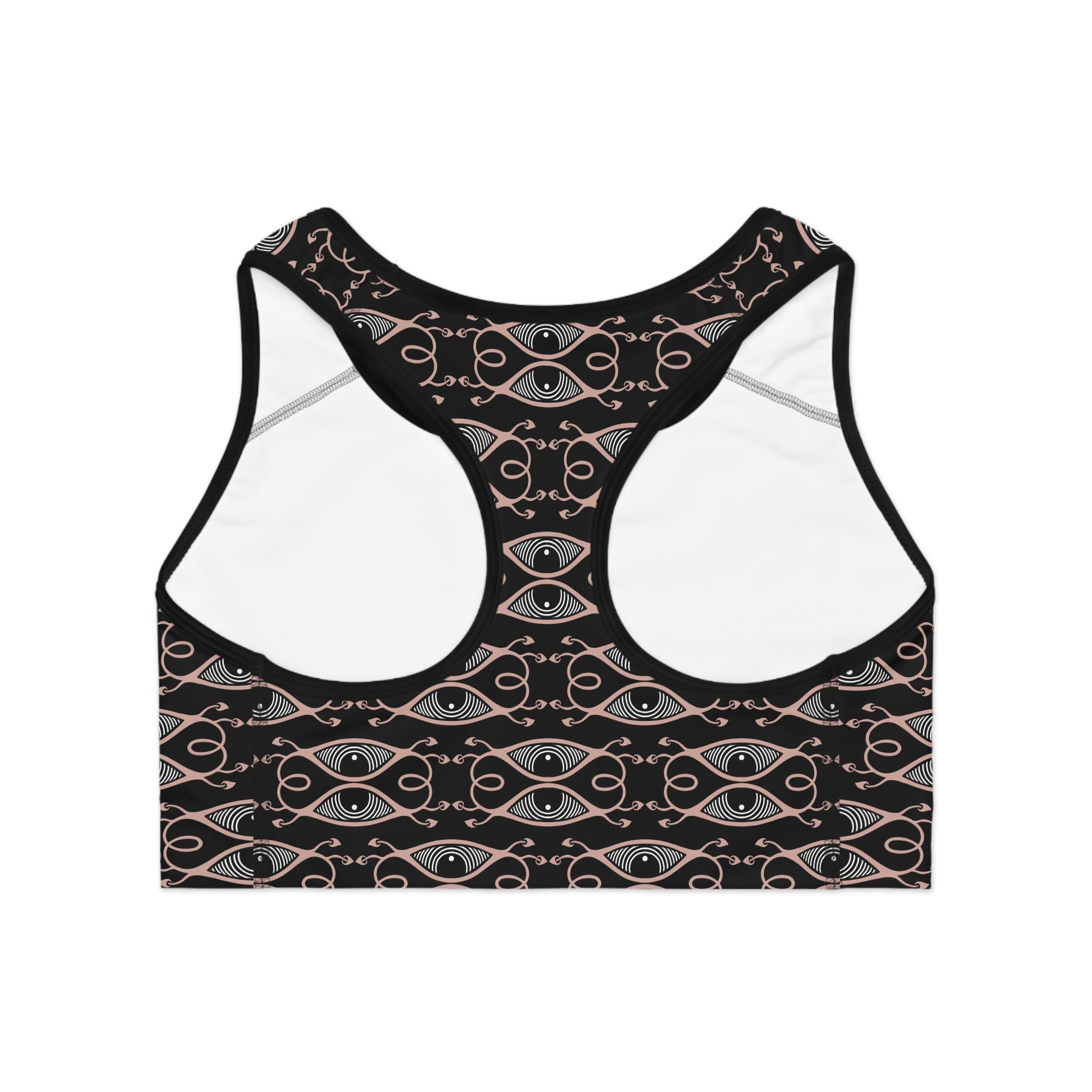 Mystic Eye Pattern Sports Bra — All-Over Print Athletic Crop Top #k9764570