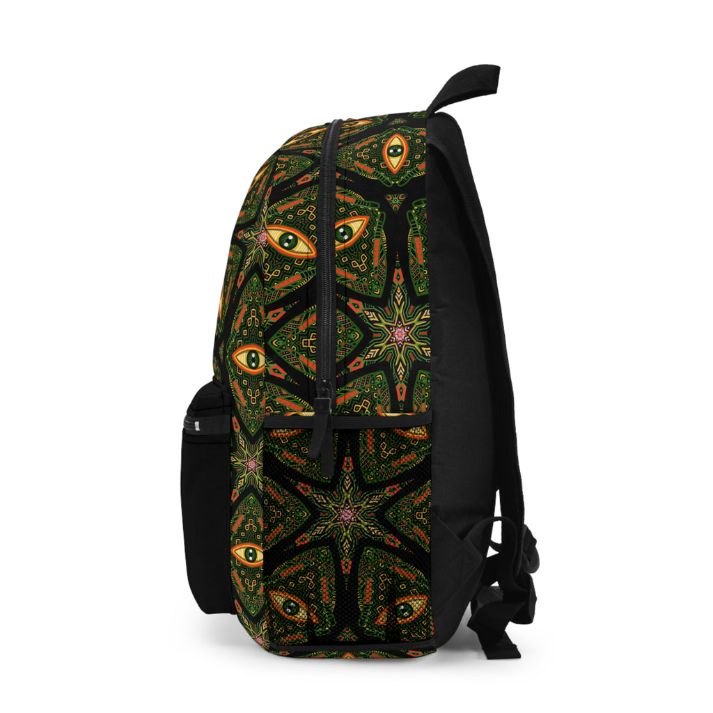 Mystic Eye Pattern Backpack — Bohemian Kaleidoscope Daypack for Students & Travelers #f975356