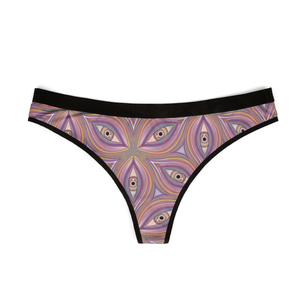 Red Flame Pattern Women's Thong – Bold All-Over Print Lingerie #t11