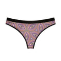 Red Flame Pattern Women's Thong – Bold All-Over Print Lingerie #t11