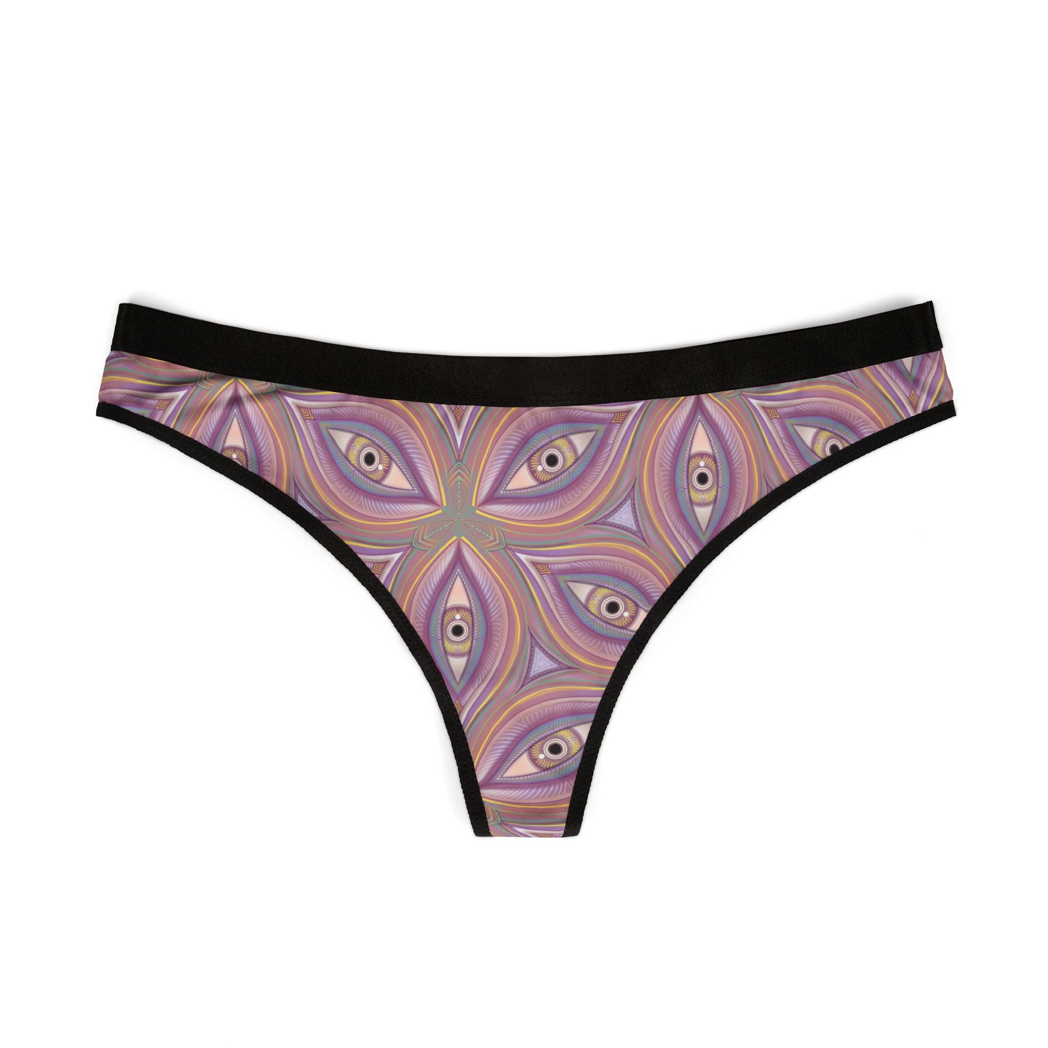 Red Flame Pattern Women's Thong – Bold All-Over Print Lingerie #t11