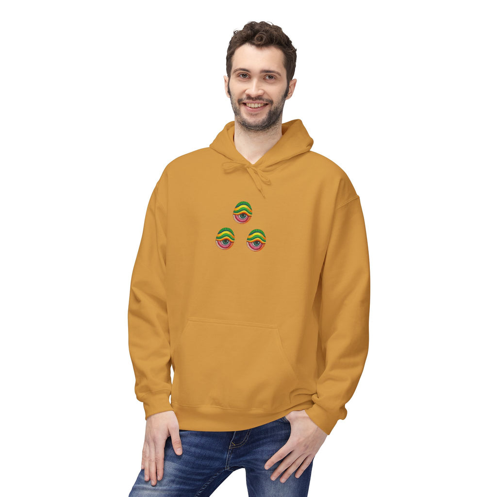 Psychedelic Swirl Hoodie — Colorful Abstract Apple Graphic #j64298