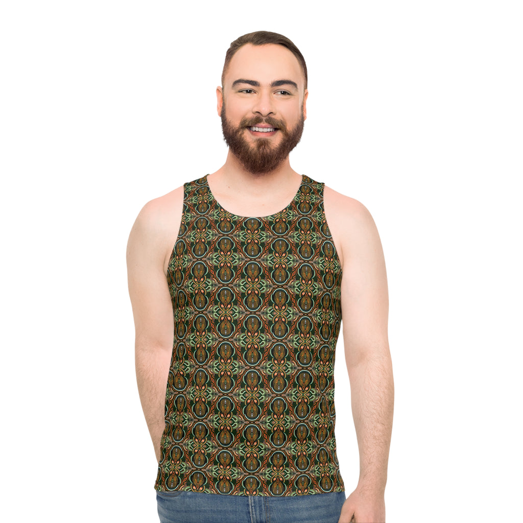 Bohemian Paisley All-Over Print Tank #kh0874