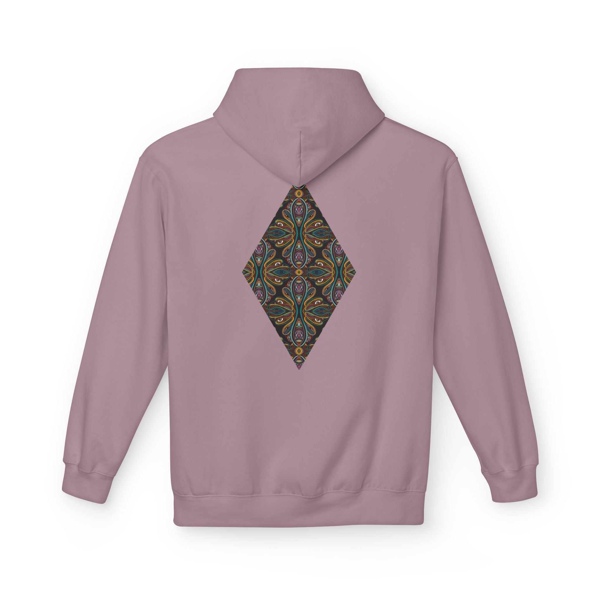 Geometric Mosaic Triangle Hoodie — Decorative Pattern Pullover #i865678