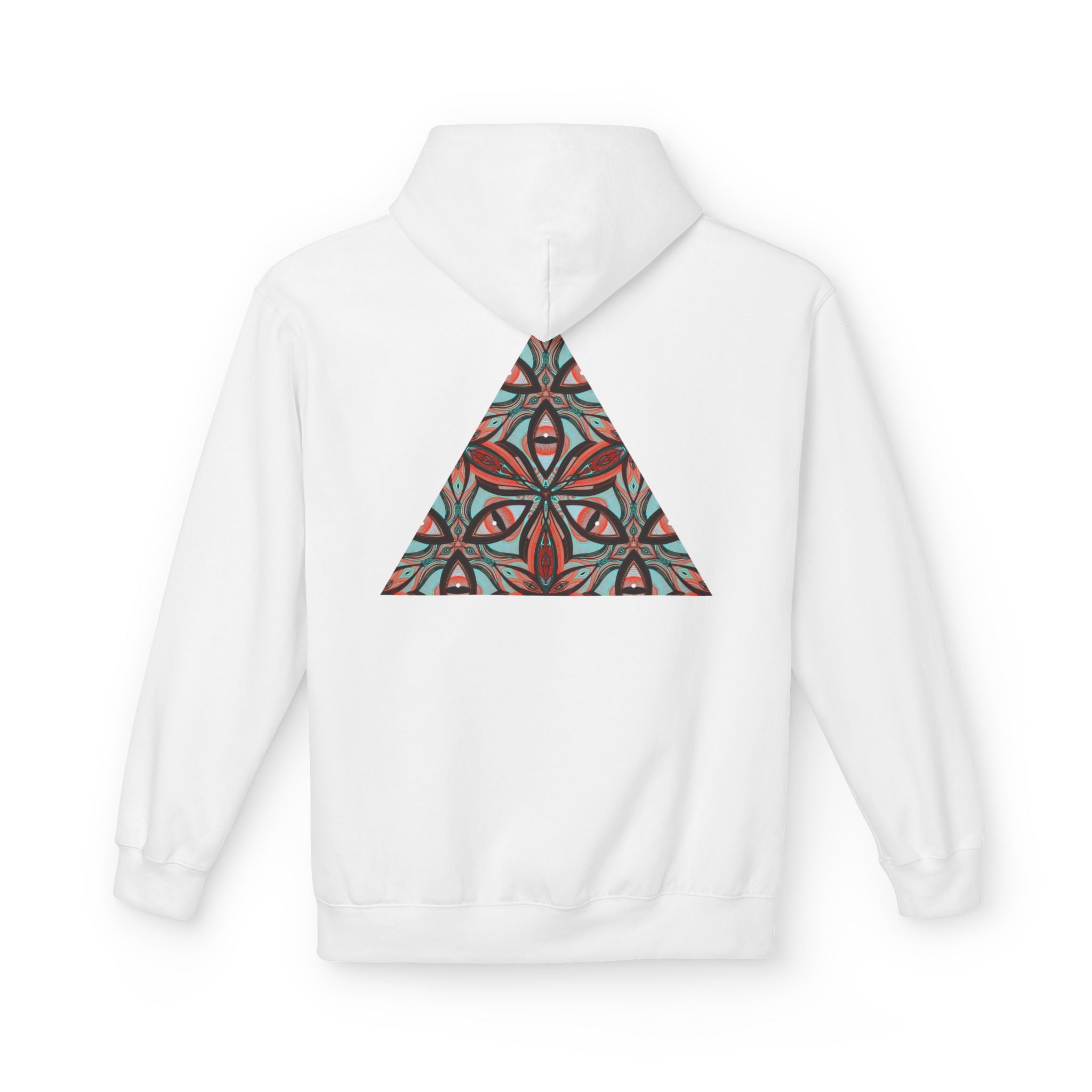 Geometric Kaleidoscope Triangle Hoodie | Symmetrical Abstract Pattern