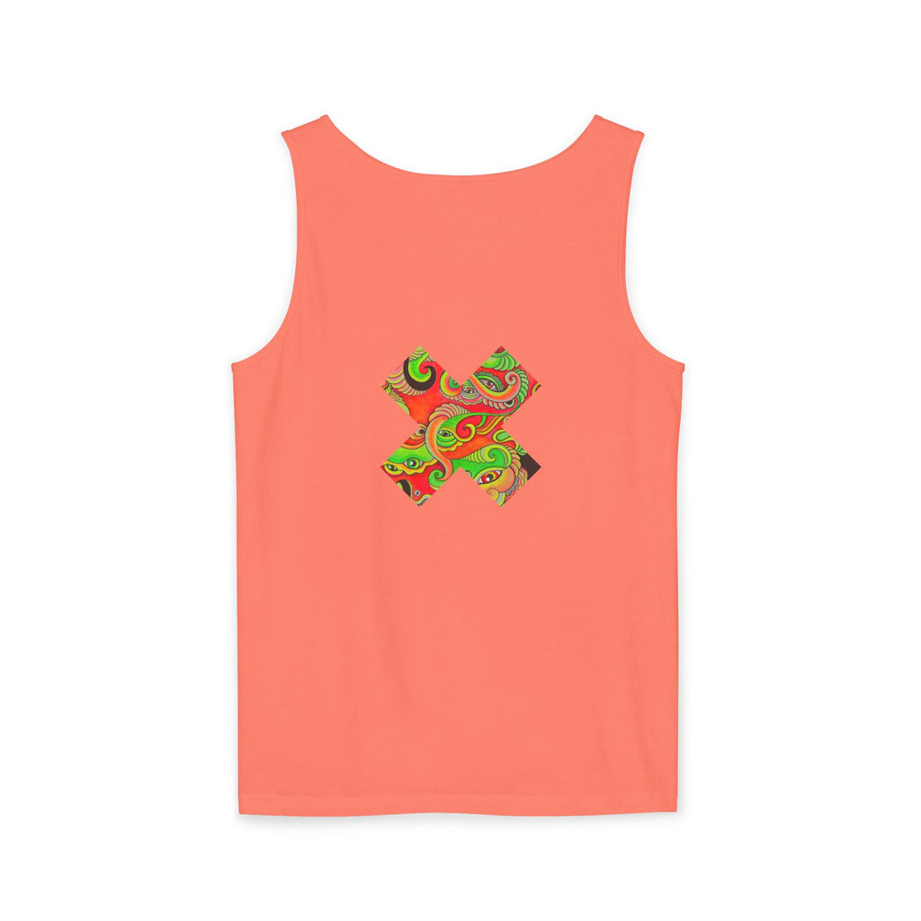 Psychedelic Paisley Cross Tank #t434567