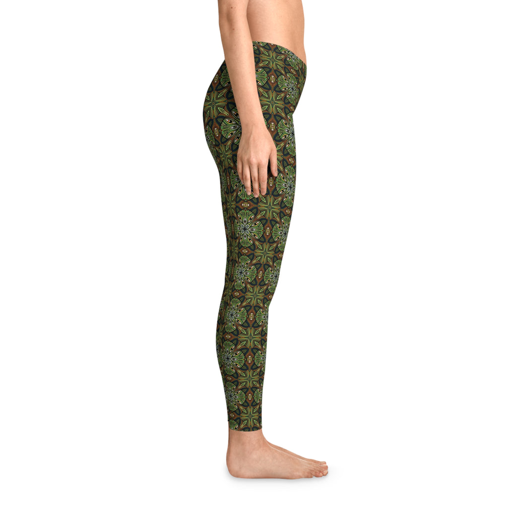 Boho Green Kaleidoscope Leggings – All-Over Print Stretch Yoga Leggings #jfv8759