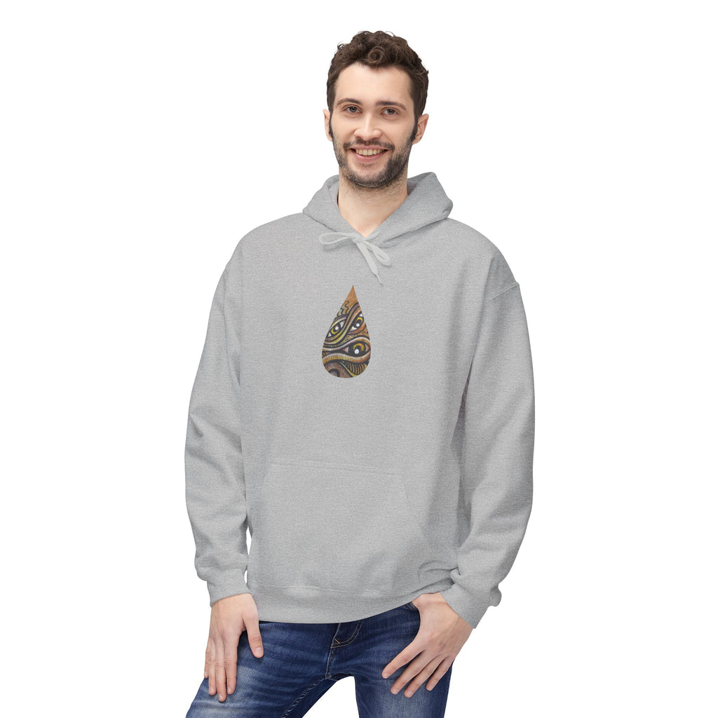 Leaf Pattern Hoodie — Boho Tribal Feather Design Pullover #f8635678