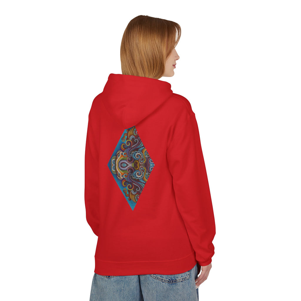 Hoodie — Colorful Geometric Tribal Diamond Print #g765889