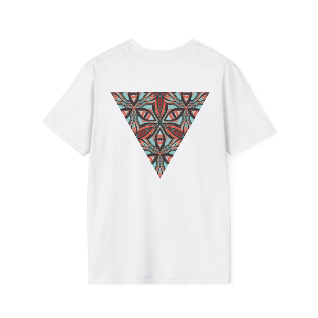 Geometric Tribal Pattern T-Shirt | Kaleidoscope Triangle Eye Motif