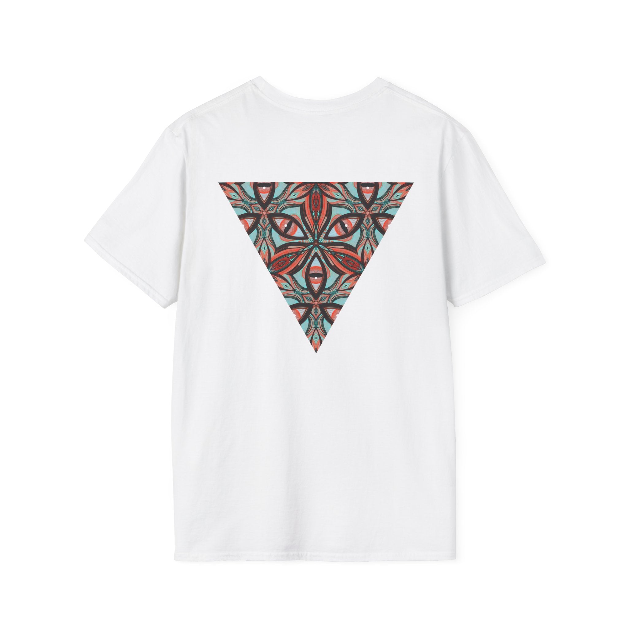 Geometric Tribal Pattern T-Shirt | Kaleidoscope Triangle Eye Motif
