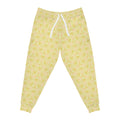 Yellow Floral Athletic Joggers — All-Over Print Lightweight Track Pants #aj5