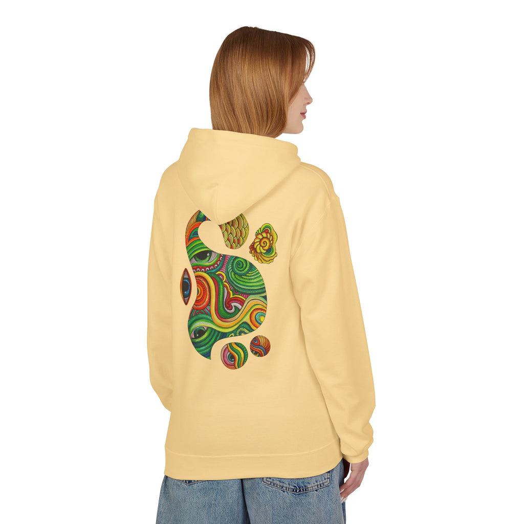Psychedelic Swirl Hoodie — Colorful Abstract Apple Graphic #j64298