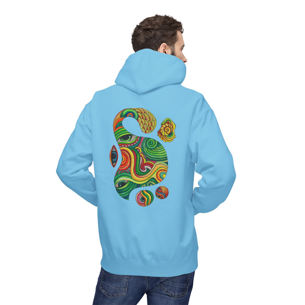 Psychedelic Swirl Hoodie — Colorful Abstract Apple Graphic #j64298