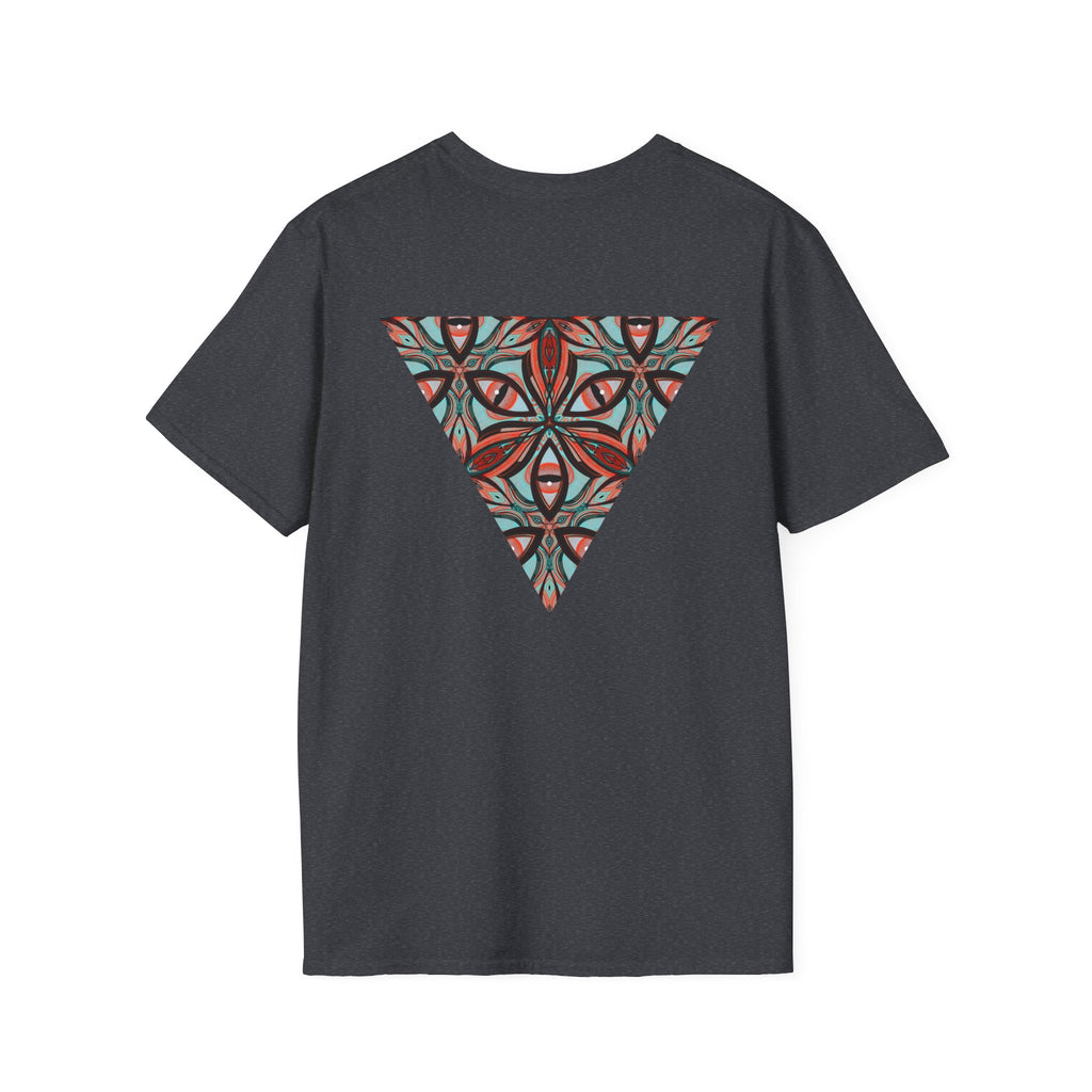 Geometric Tribal Pattern T-Shirt | Kaleidoscope Triangle Eye Motif
