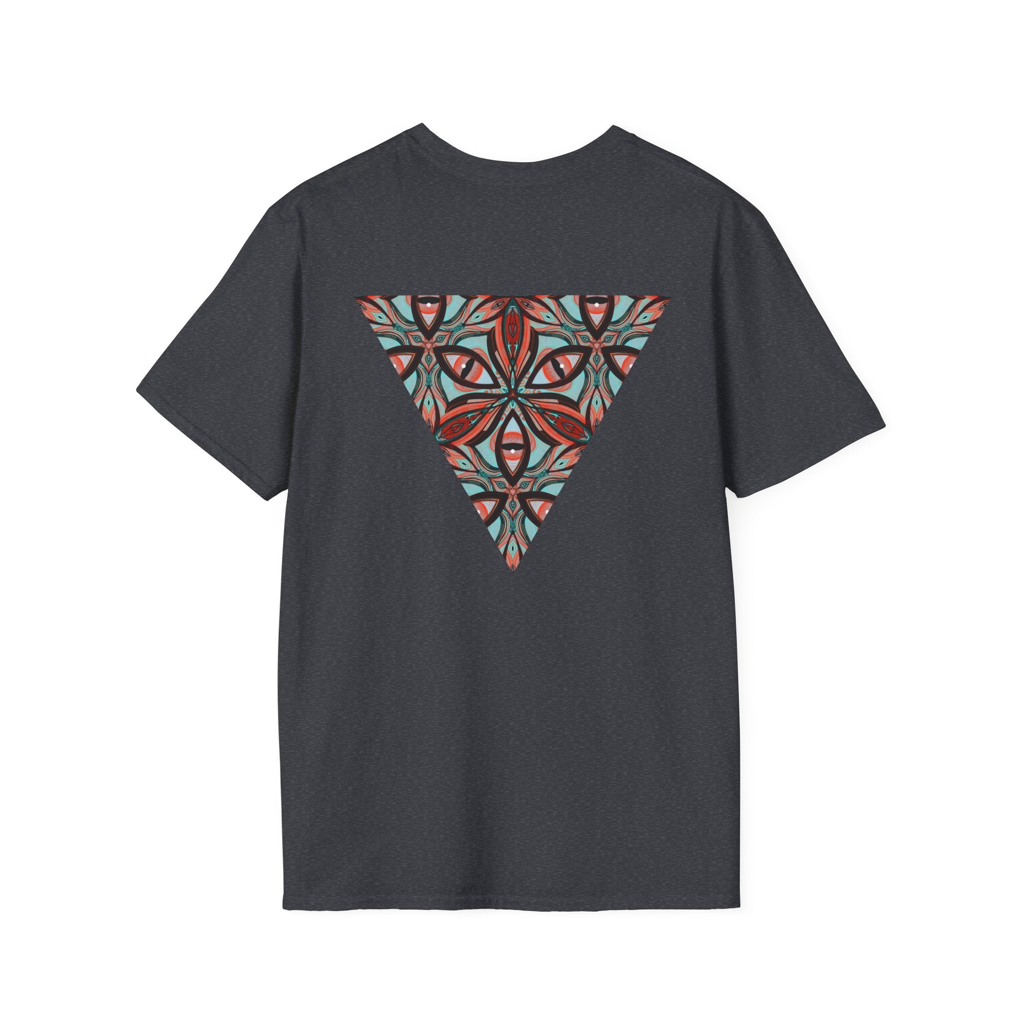 Geometric Tribal Pattern T-Shirt | Kaleidoscope Triangle Eye Motif