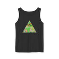 Psychedelic Triangle Tank Top — Green Swirl Eye Graphic #hg772225566